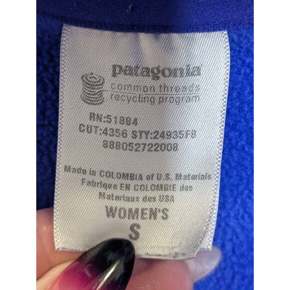Patagonia Stretch Velocity Athletic Athleisure Hoodie Blue Womens Size Small - Picture 4 of 9